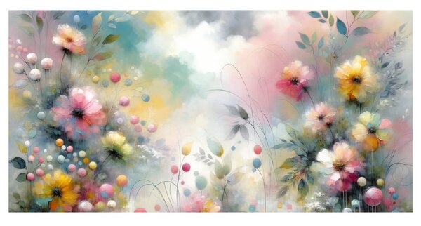 Quadro su tela – Fiori pastello romantici