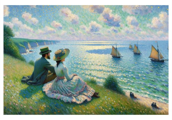 Quadro su tela – Vista romantica sul mare