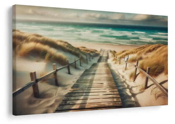Quadro su tela – Dune di sabbia e orizzonte marino