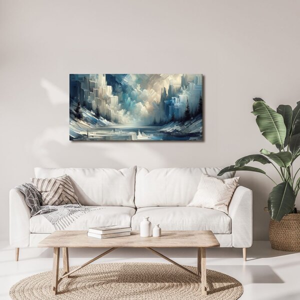 Quadro su tela – Silenzio invernale in stile astratto