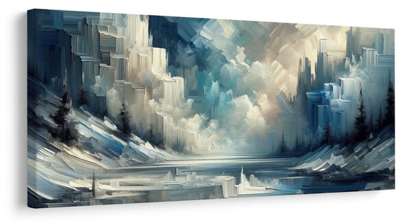 Quadro su tela – Silenzio invernale in stile astratto