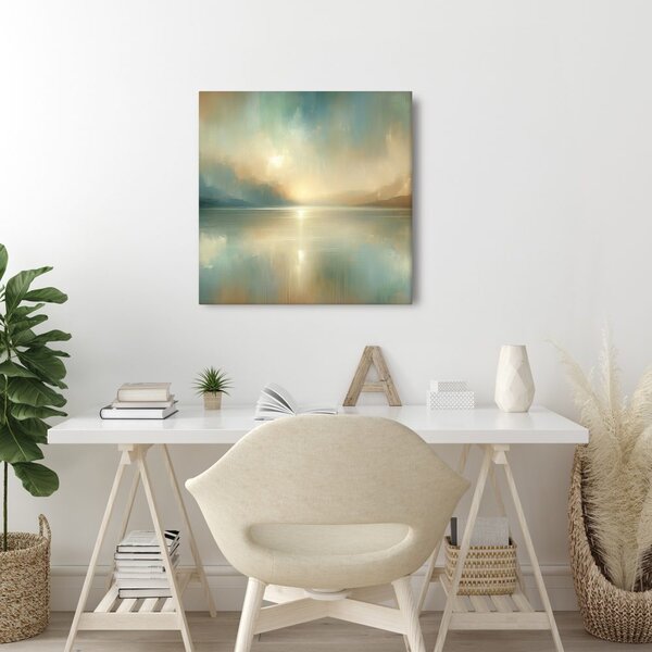Quadro su tela – Toni delicati della natura al lago
