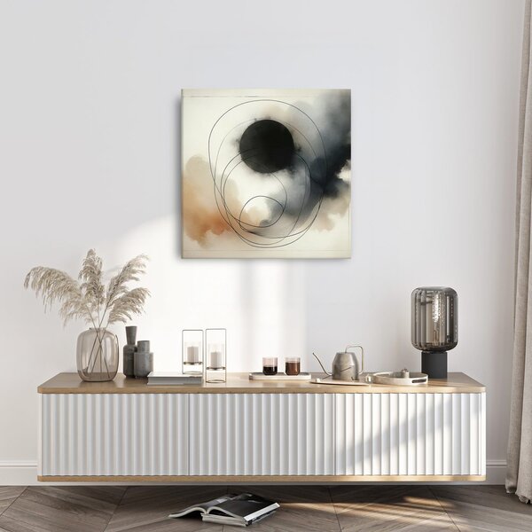 Quadro su tela – Linee geometriche e toni fumosi