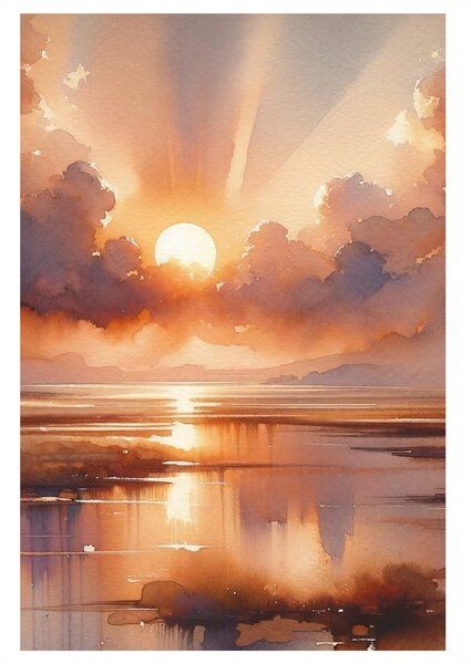 Quadro su tela – Raggi di sole tra le nuvole