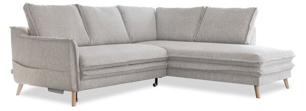 Divano letto angolare beige (angolo destro) Charming Charlie - Miuform