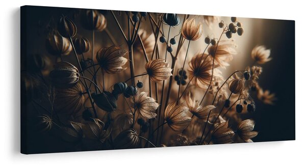 Quadro su tela – Fiori secchi marroni