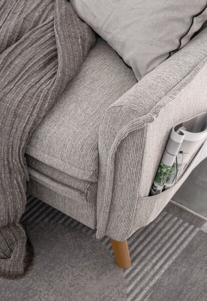 Divano letto angolare beige (angolo destro) Charming Charlie - Miuform