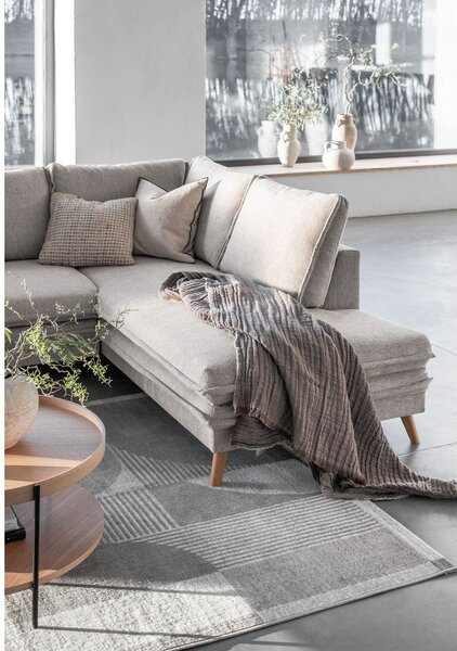 Divano letto angolare beige (angolo destro) Charming Charlie - Miuform