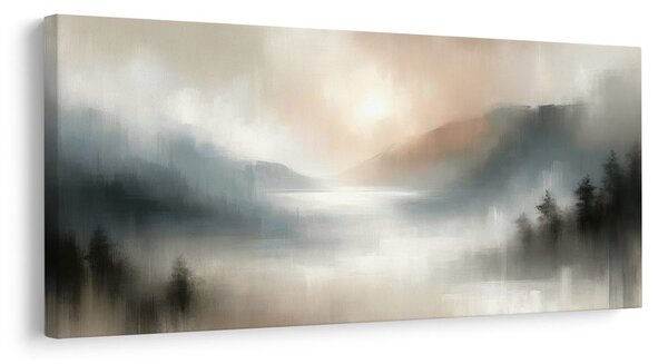 Quadro su tela – Valle silenziosa nella nebbia