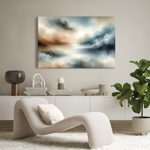 Quadro su tela – Nebbie mattutine sull’acqua