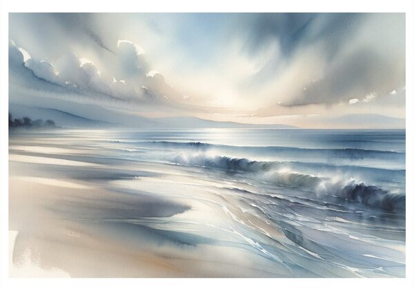 Quadro su tela – Mare calmo all’alba