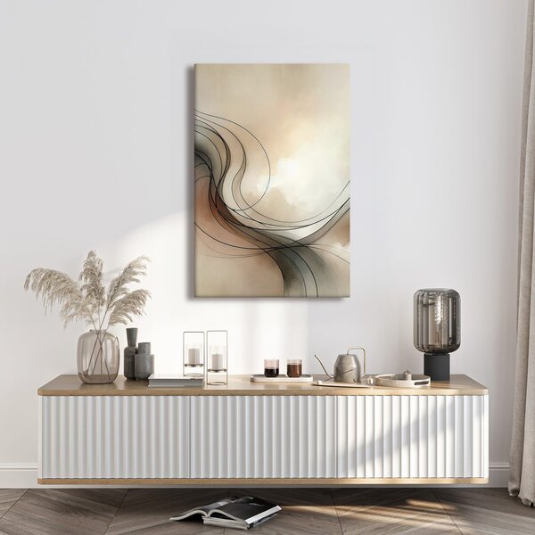 Quadro su tela – Linee eleganti tra le nuvole