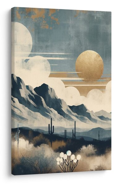 Quadro su tela – Deserto sotto sole dorato