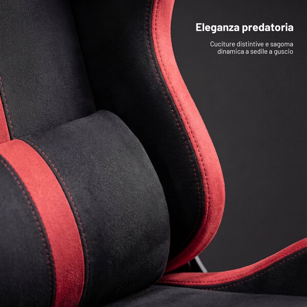 Sedia gaming in tessuto nero-rosso Diablo X-One 2.0 Bloody Mary Small