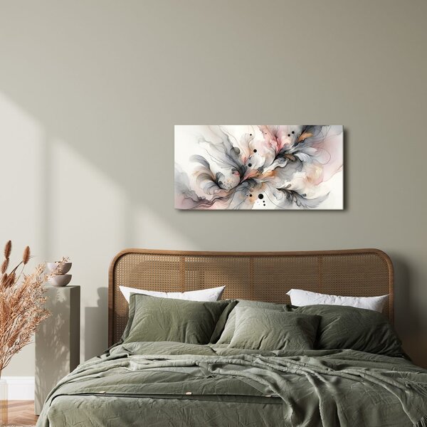 Quadro su tela – Linee floreali nella nebbia