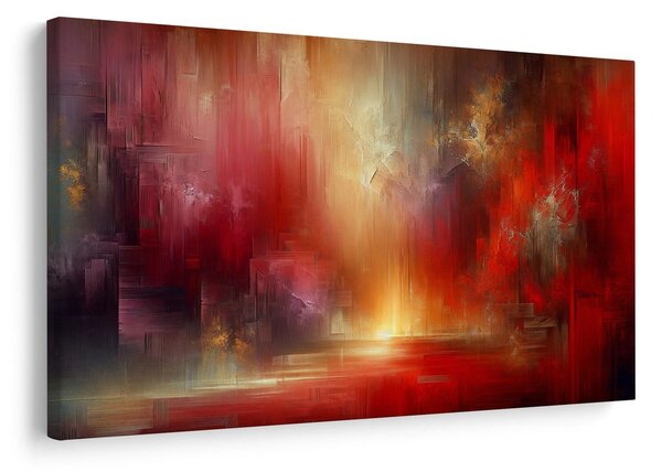 Quadro su tela – Luce rossa nella nebbia