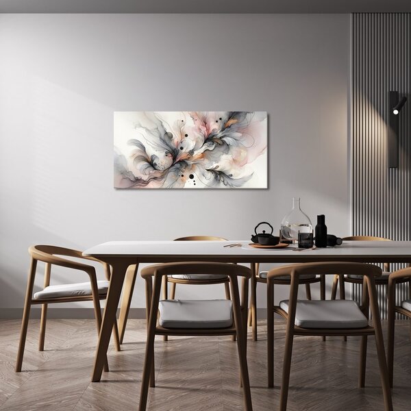 Quadro su tela – Linee floreali nella nebbia