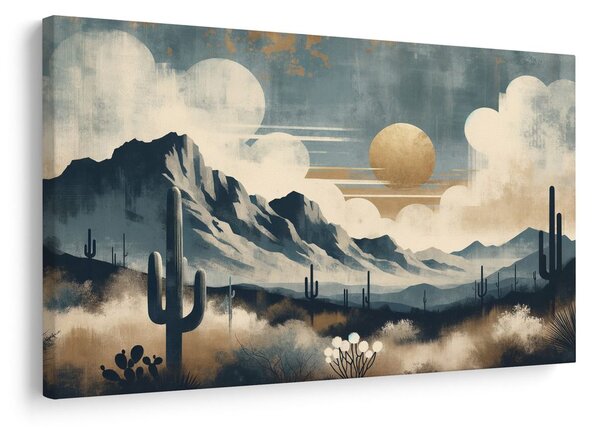 Quadro su tela – Paesaggio desertico con cactus
