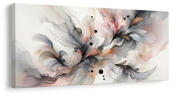 Quadro su tela – Linee floreali nella nebbia