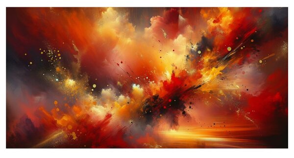 Quadro su tela – Tempesta astratta ardente