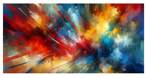 Quadro su tela – Universo colorato in movimento