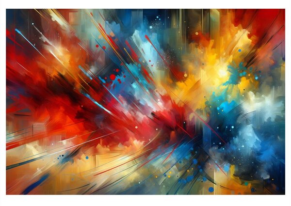 Quadro su tela – Esplosione di energia colorata