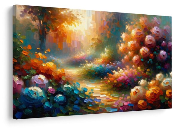 Quadro su tela – Sentiero tra i fiori