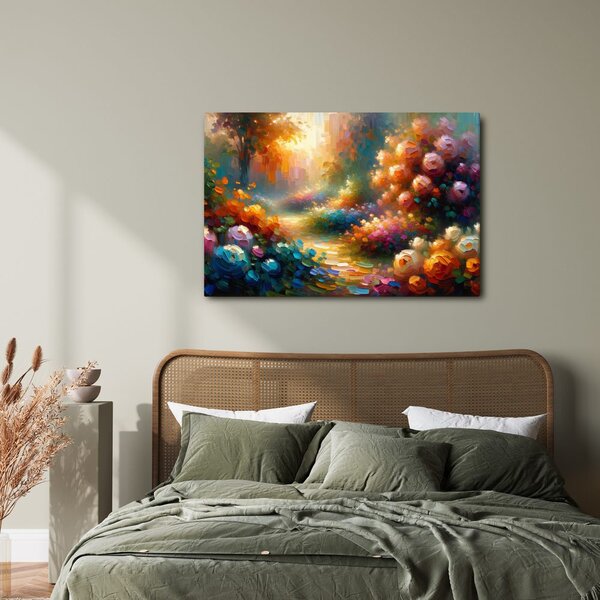 Quadro su tela – Sentiero tra i fiori