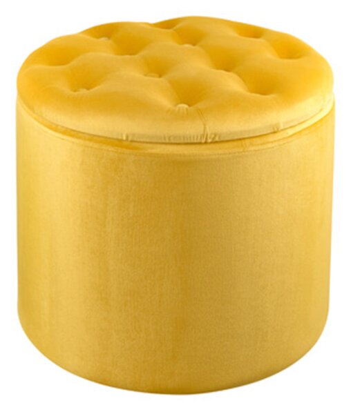 Pouf cilindrico contenitore portascarpe coperchio velluto