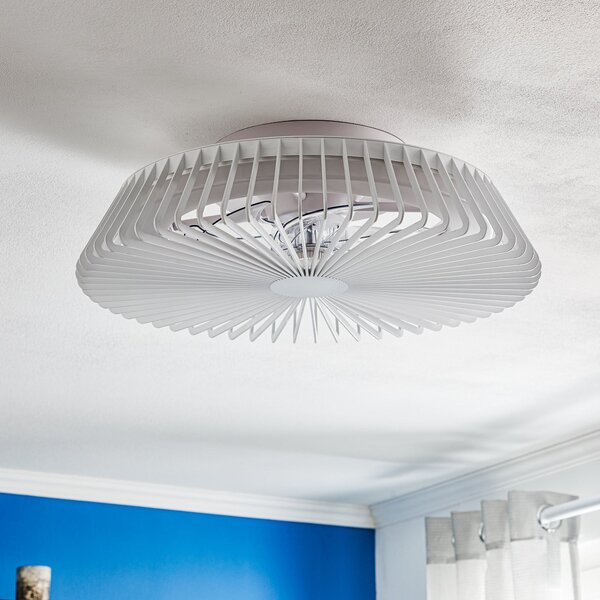 Ventilatore da soffitto Himalaya con LED, app e telecomando, bianco Mantra Iluminación, Himalaya, dimmerabile, Bianco, Soggiorno, Metallo, Moderno
