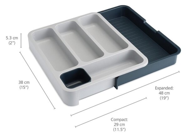 Cassetto portaposate regolabile grigio DrawerStore DrawerStore™ - Joseph Joseph