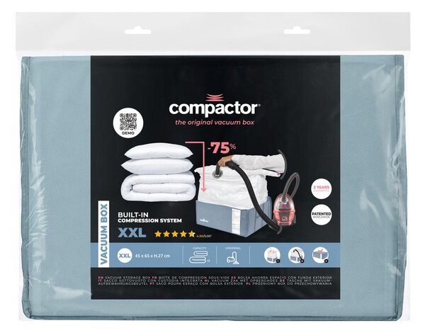 Organizer per vestiti sottovuoto in plastica 65x45x27 cm Blue Edition – Compactor