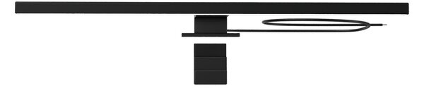 Lampada LED da Specchio 50cm Nera 8W IP44 Tripla Installazione Colore Bianco Caldo 3.000K