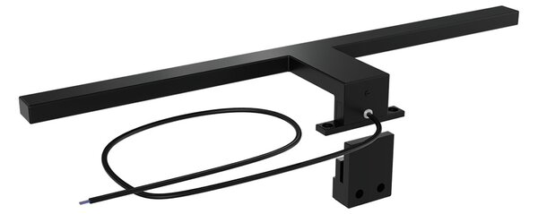 Lampada LED da Specchio 50cm Nera 8W IP44 Tripla Installazione Colore Bianco Caldo 3.000K