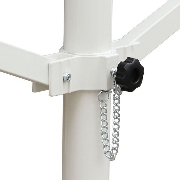 Outsunny Tenda a Doppia Pendenza Manuale retrattile Inclinazione regolabile Acciaio epossidico Bianco Poliestere impermeabilizzato Anti-UV Grigio dim. 4,50L x 3,40l x 2,55H m