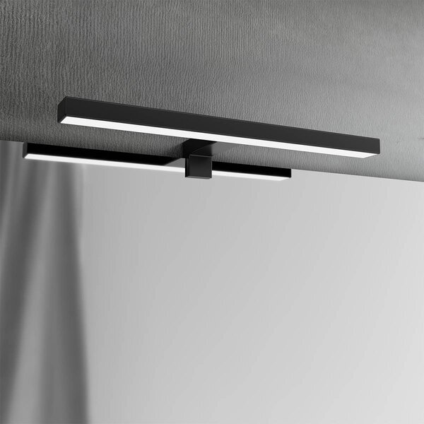 Lampada LED da Specchio 30cm Nera 4W - Doppia Installazione Colore Bianco Caldo 3.000K