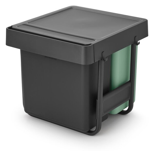 Bidone in plastica touchable per raccolta differenziata in grigio scuro menta 40 l Sort&Go - Brabantia