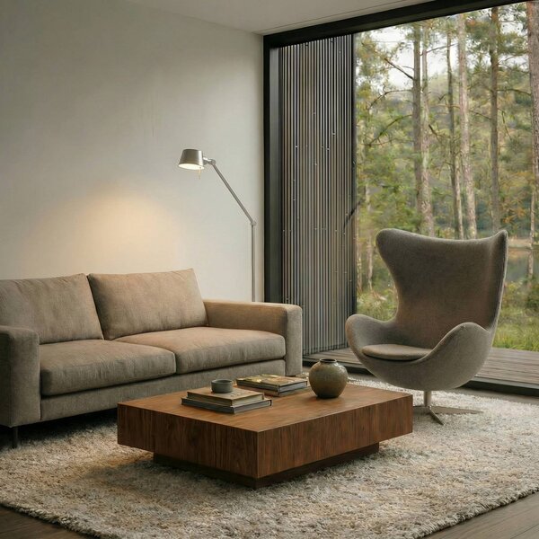 Lampada da terra Silka Lucande, Alluminio / Grigio / Zincato, Studio / Ufficio, Metallo, Moderno, Lampada da terra