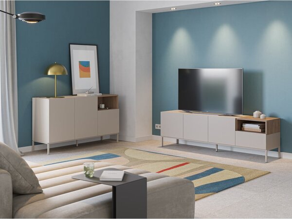 Cassettiera color crema 140x80 cm Cailin - Marckeric