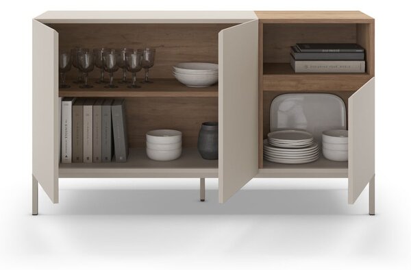 Cassettiera color crema 140x80 cm Cailin - Marckeric
