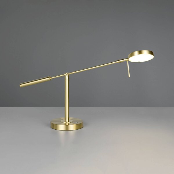Trio Lighting Lampada da scrivania Monza, dimmerabile, Ottone / Oro, Studio / Ufficio, Metallo, Moderno, Lampada da tavolo
