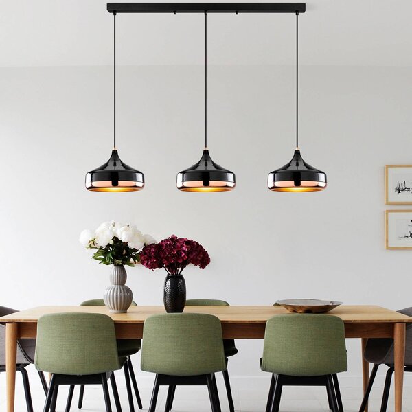 Lampada a sospensione Yildo Opviq, dimmerabile, Nero, Soggiorno / Sala da pranzo, Metallo, Moderno, Lampada a sospensione
