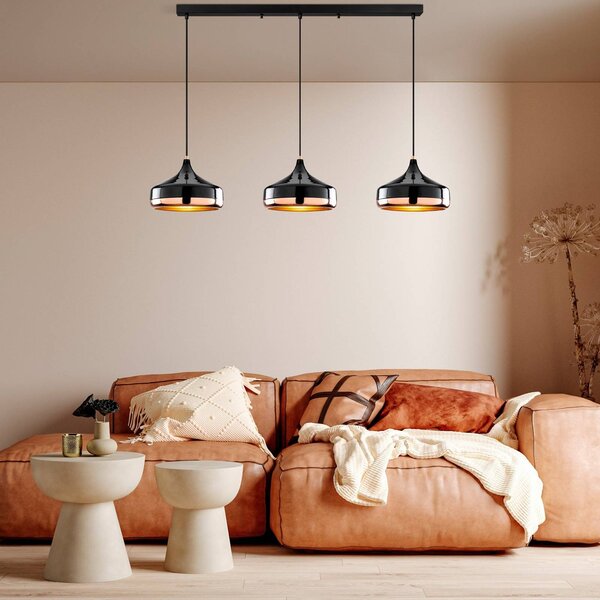 Lampada a sospensione Yildo Opviq, dimmerabile, Nero, Soggiorno / Sala da pranzo, Metallo, Moderno, Lampada a sospensione