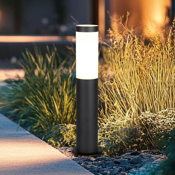 Trio Lighting Lampione da giardino Trioto, dimmerabile, Nero, Acciaio Inox, Moderno, Lampada da esterni