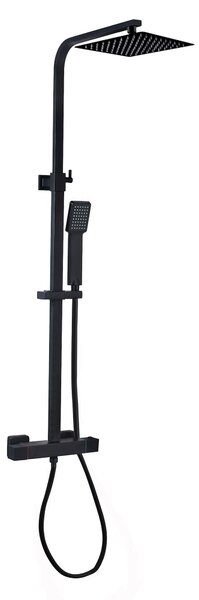 Set doccia Levu sistema doccia tappetino tappetino nero colonna termostato