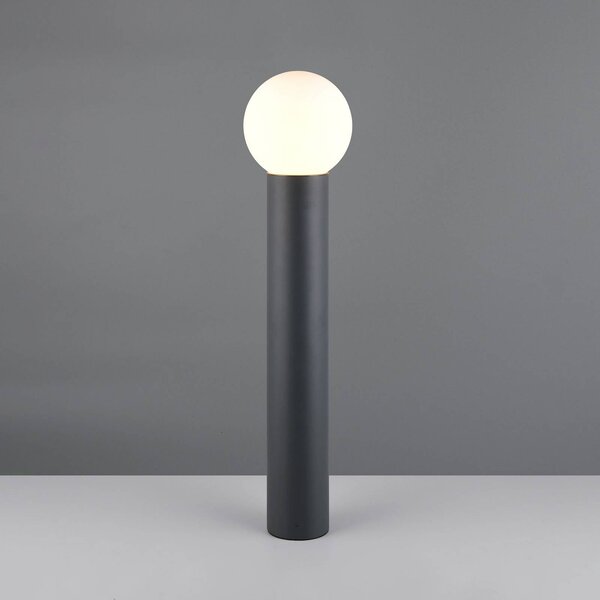 Trio Lighting Lampione Mures, antracite, altezza 80 cm, metallo dimmerabile, Nero, Alluminio, Moderno