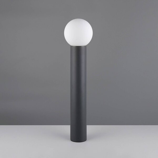 Trio Lighting Lampione Mures, antracite, altezza 80 cm, metallo dimmerabile, Nero, Alluminio, Moderno