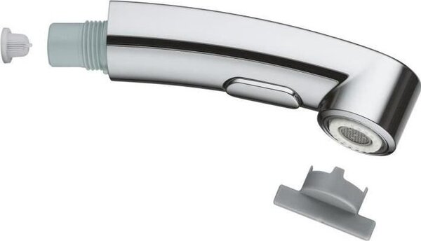 Soffione doccia, estensibile, GROHE, cromato, getto laminare e a pioggia, sistema anticalcare SpeedClean, chiave di installazione inclusa
