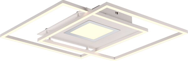 Lampada da soffitto Trio Via a LED 36 W, dimmerabile, bianco opaco, temperatura di colore regolabile, luce notturna