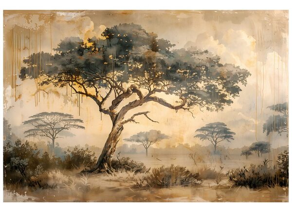 Carta da parati – Savana africana in toni caldi
